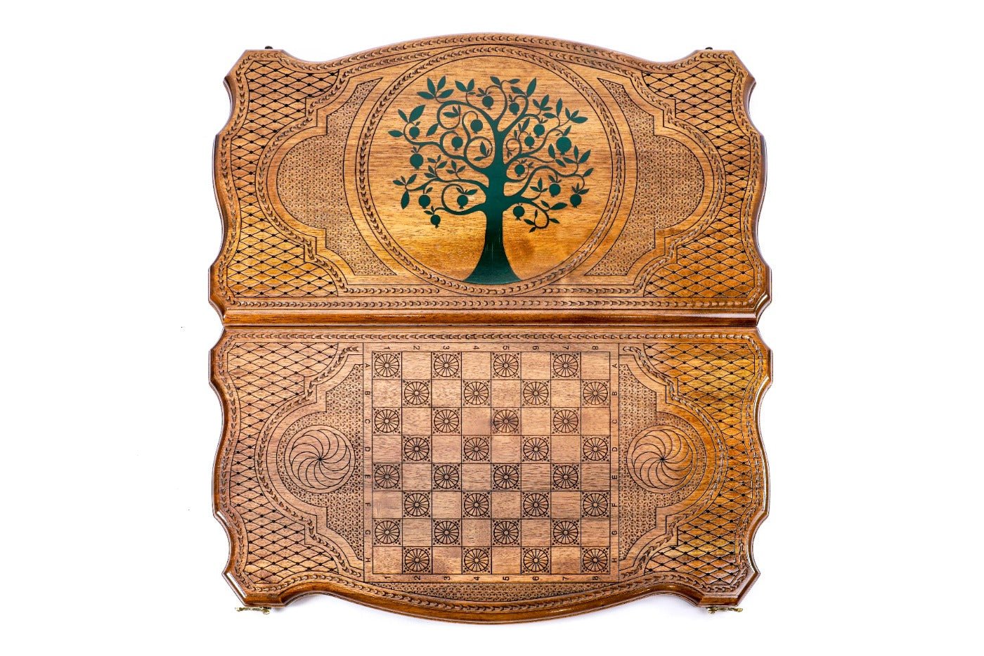 Backgammon Board - Pomegranate Tree Epoxy - Unumperfectus