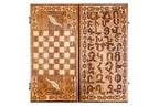Armenian Alphabet backgammon board - angled view