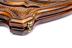 Coat of Arms of Georgia backgammon board - close-up of the carved design