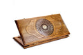 Ornamental epoxy wooden backgammon board handcrafted luxury design