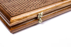 Ornamental Epoxy backgammon board - close-up of the carved design