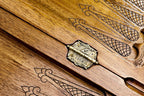 Ornamental Epoxy backgammon board - side profile showing the craftsmanship