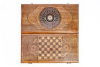 Ornamental Epoxy backgammon board - corner detail of the board