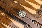 Ararat Classic backgammon board - playing pieces and dice arranged on the board