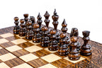 Ornaments Classic Board chess set - close-up of the playing squares