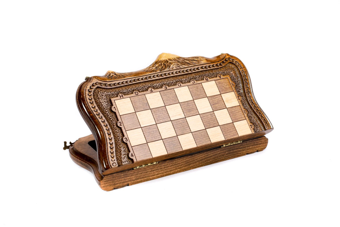 Mount Ararat Chess Set with Carved Surface – Wooden Chess Set - Unumperfectus