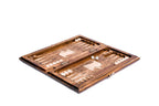 Handmade wooden backgammon board with Armenian cultural alphabet theme