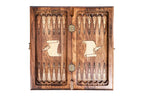 Armenian Alphabet backgammon board - carrying case and accessories