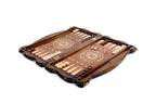Premium handcrafted wooden backgammon board two sided cultural design Armenia Argentina