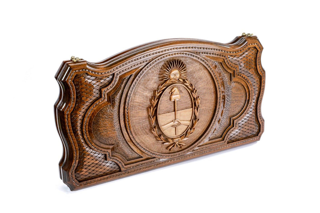 Backgammon Board - Armenia & Argentina Coat of Arms - Unumperfectus