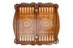 Armenia Argentina Coat of Arms backgammon board - close-up of the playing surface