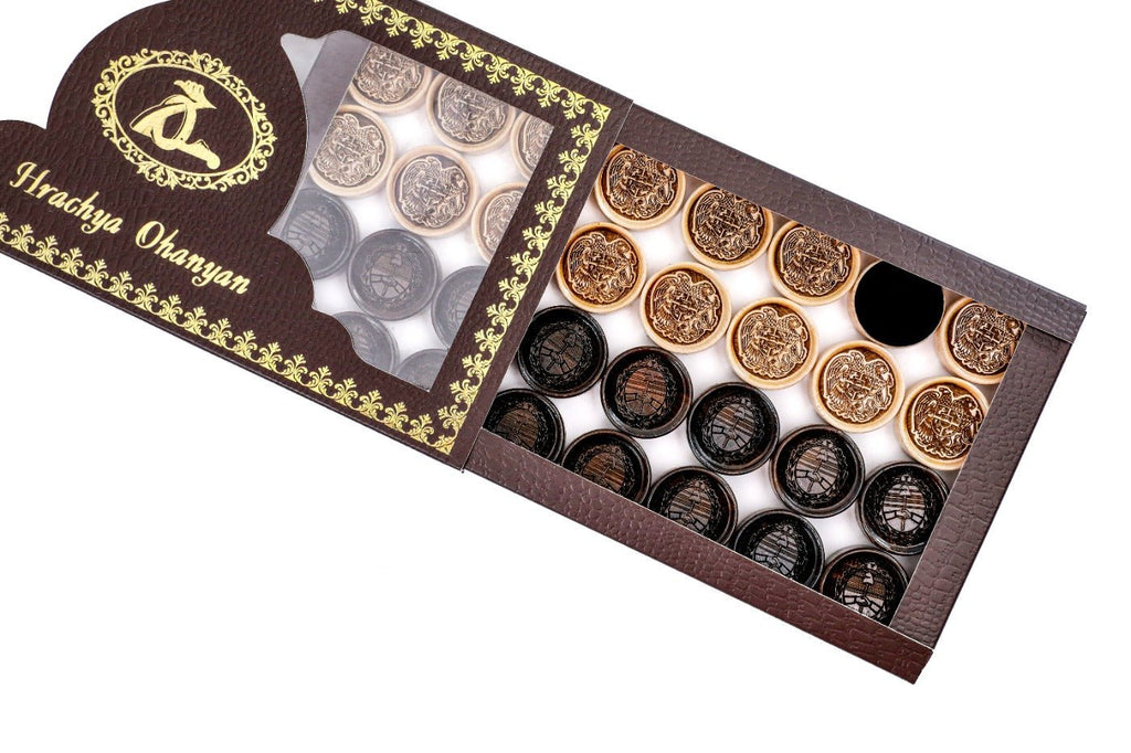 Backgammon Board - Armenia & Argentina Coat of Arms - Unumperfectus