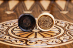 Armenia Argentina Coat of Arms backgammon board - open board ready for play