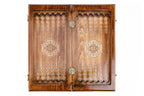 Carpet Pattern chess and backgammon set - corner detail of the board