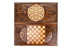 Ornamental Classic backgammon board - side profile showing the craftsmanship