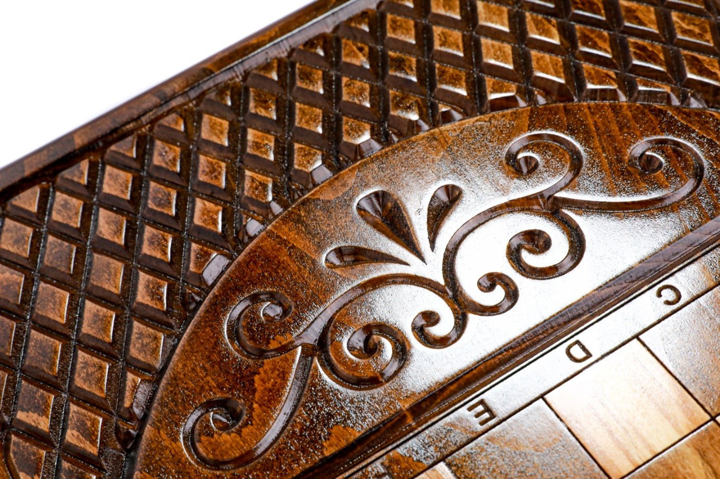 Wooden Backgammon Board Ornamental Classic 23.6" | 60 cm - Unumperfectus