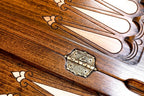 Deer backgammon board - side profile showing the craftsmanship