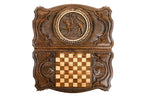 Coat of Arms of Tatarstan backgammon board - corner detail of the board