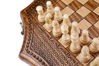 Star Shaped Geometric chess set - angled view showing the craftsmanship