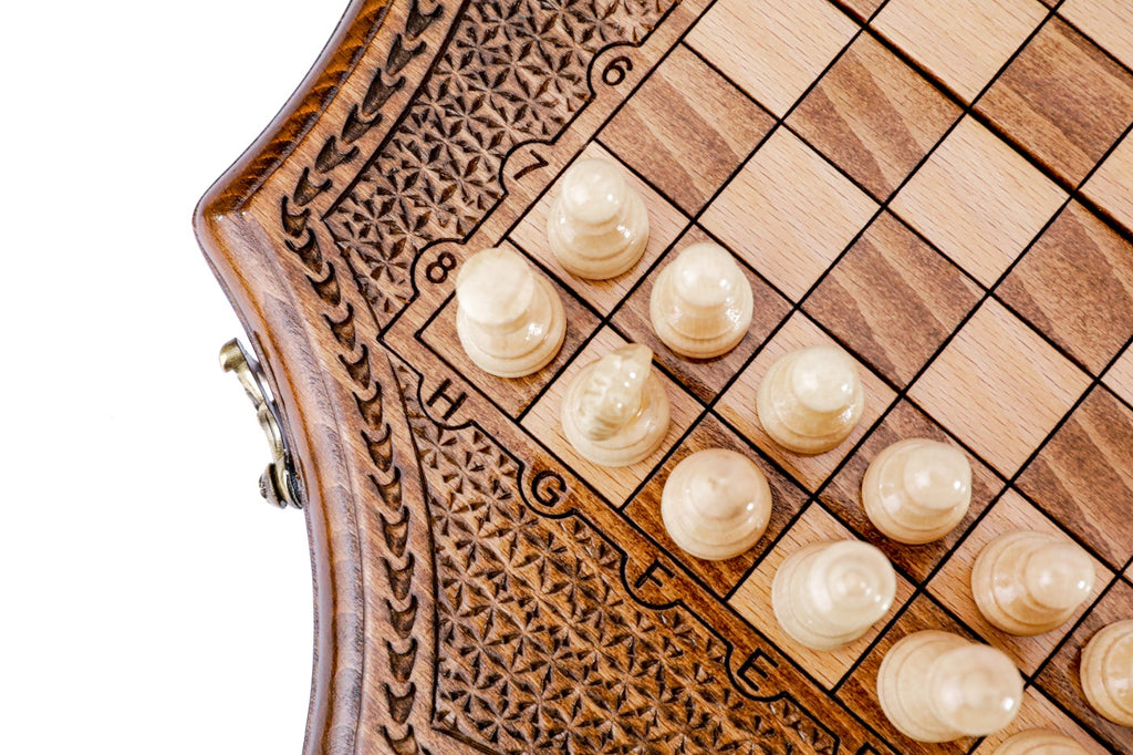 Star Shaped Chess Set – Wooden Geometric Chess Board - Unumperfectus
