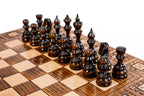 Carpet Design chess and backgammon set - side profile of the board