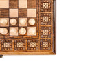 Carpet Design chess and backgammon set - detail of the carved border