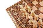 Carpet Design chess and backgammon set - carrying case included