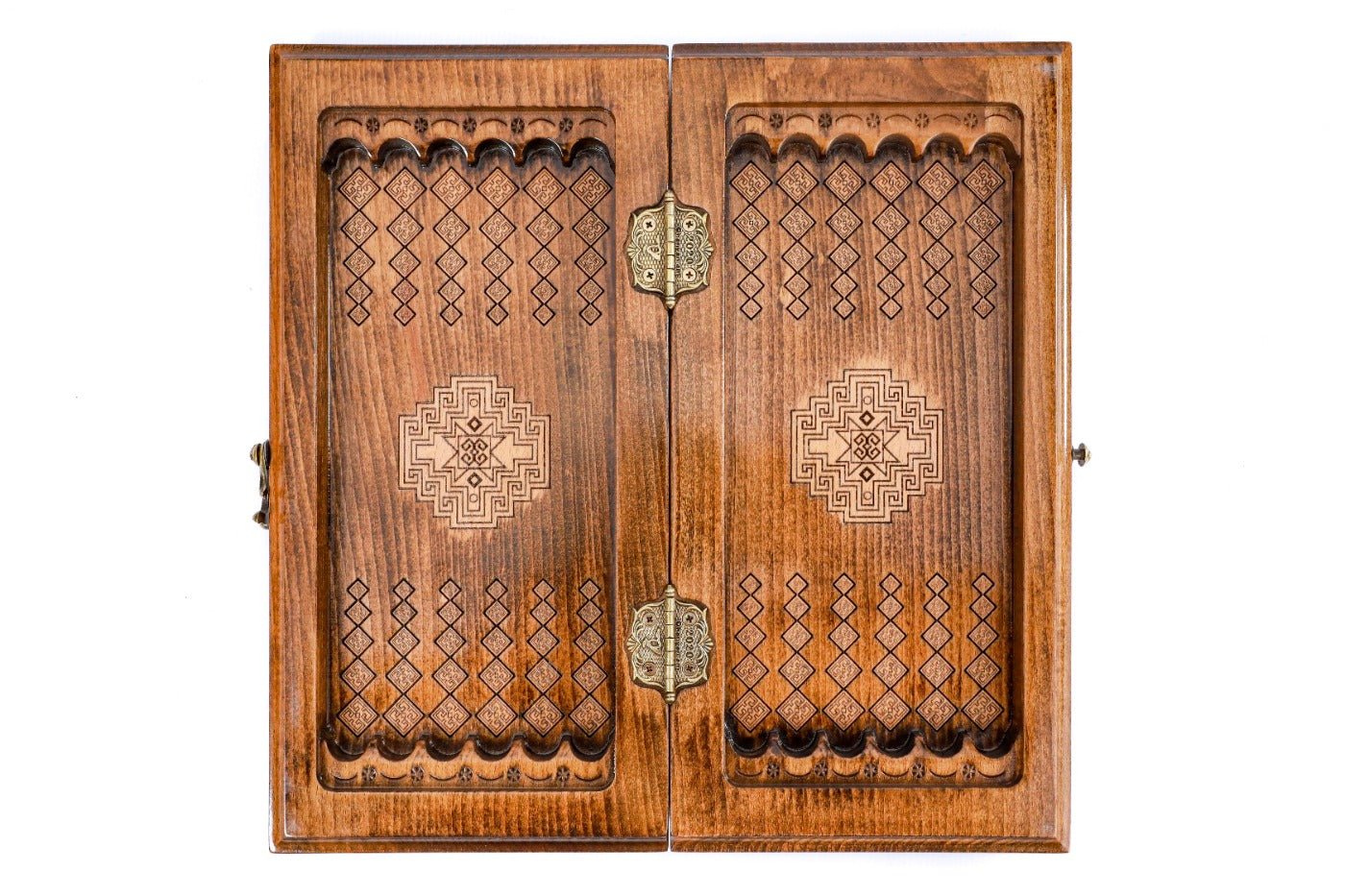 Wooden Chess Set & Backgammon Carpet Design 30 cm | 11.8" - Unumperfectus