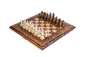 Wooden chess set and backgammon board with classic carpet pattern beech wood 15.7 inch