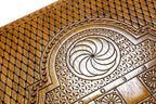 World Map Epoxy backgammon board - corner detail of the board