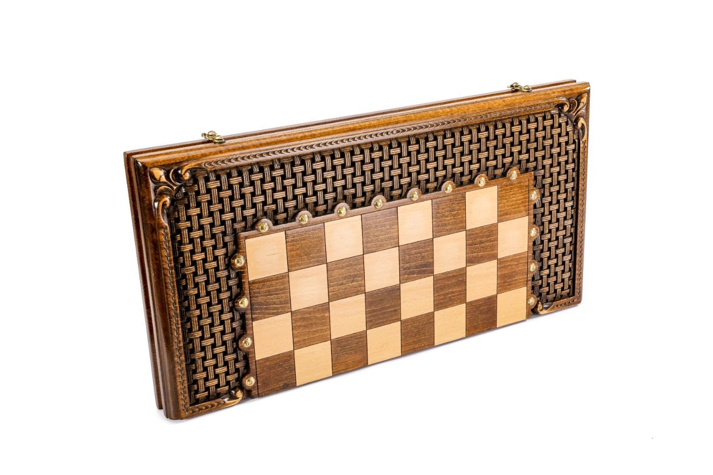 Chess & Backgammon Set - Ornamental Braid Pattern - Unumperfectus