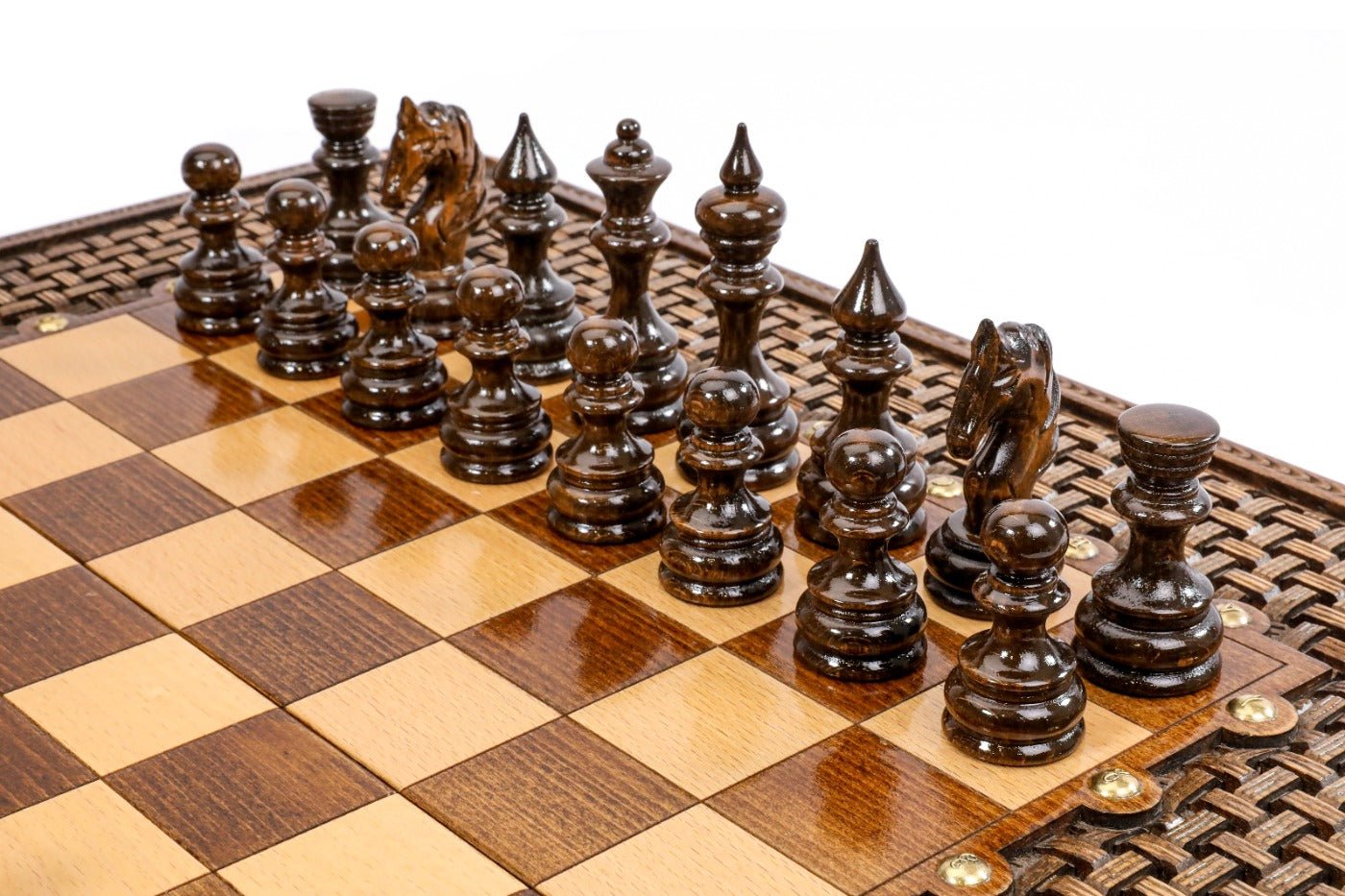 Chess & Backgammon Set - Ornamental Braid Pattern - Unumperfectus