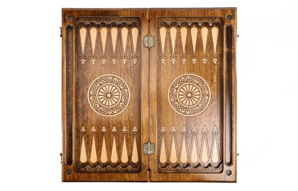 Chess & Backgammon Set - Ornamental Braid Pattern - Unumperfectus