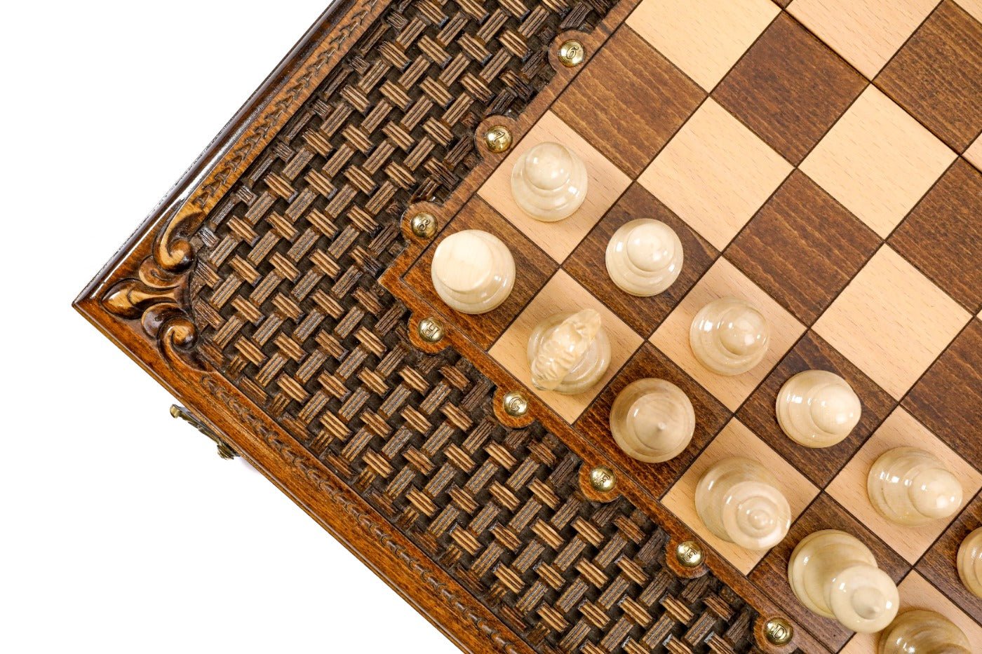 Chess & Backgammon Set - Ornamental Braid Pattern - Unumperfectus
