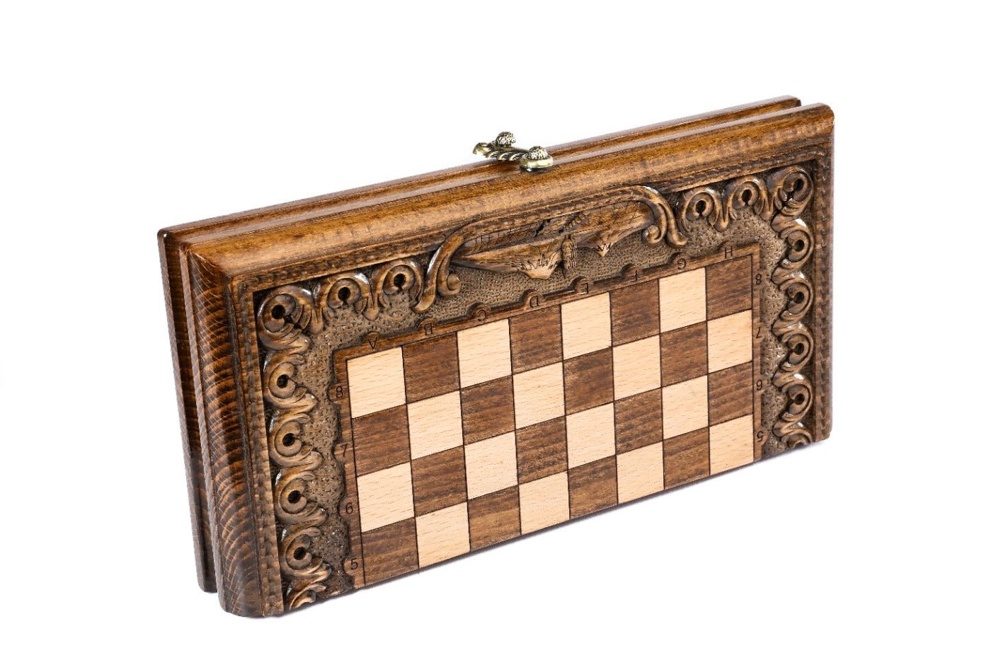 Classic Carved Chess Set & Backgammon Board With Ararat 11.8" | 30 cm - Unumperfectus