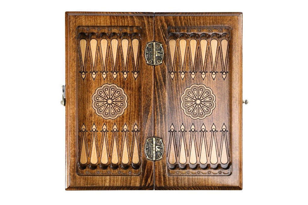 Classic Carved Chess Set & Backgammon Board With Ararat 11.8" | 30 cm - Unumperfectus