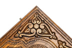 Gandzasar Cross Classic backgammon board - side profile showing the craftsmanship