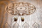 Gandzasar Cross Classic backgammon board - close-up of the playing surface