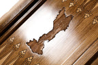 City Motorcycle backgammon board - corner detail of the board