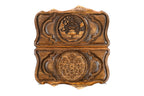 Coat of Arms of Tajikistan Two Sided backgammon board in wood by Hrachya Ohanyan