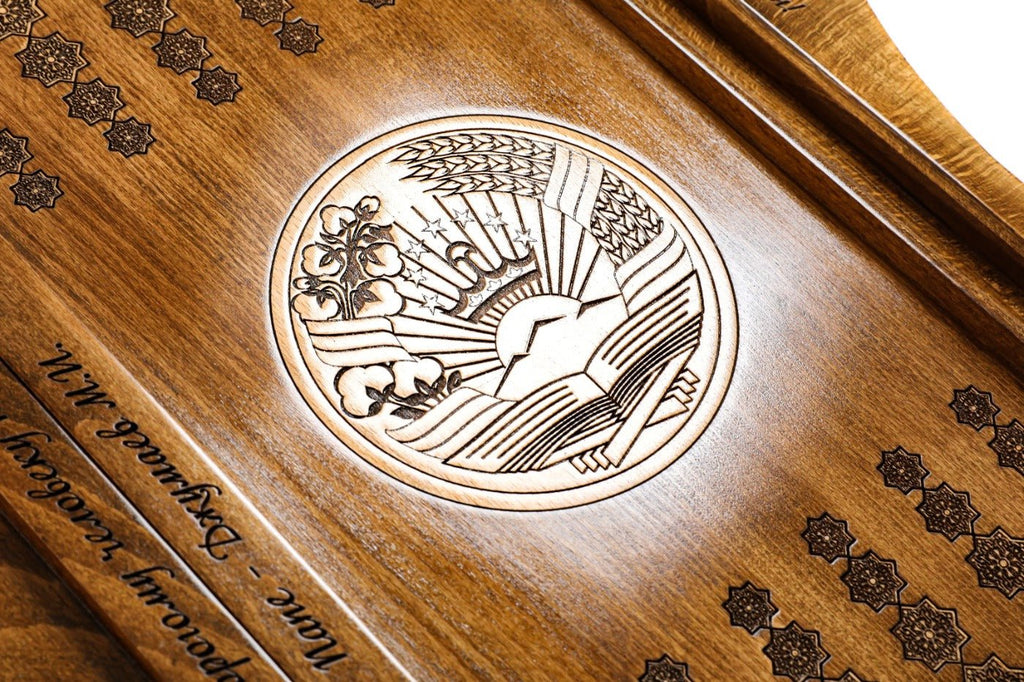 Backgammon Board - Coat of Arms of Tajikistan Two-Sided - Unumperfectus