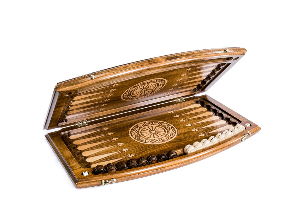 Backgammon Board - Ornamental Braid Pattern Arch-Style - Unumperfectus