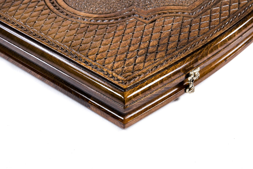 Backgammon Board - Ornamental Braid Pattern Arch-Style - Unumperfectus