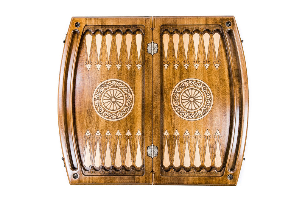 Backgammon Board - Ornamental Braid Pattern Arch-Style - Unumperfectus