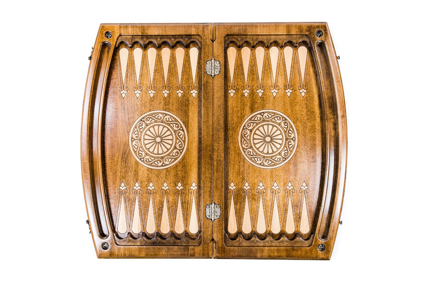 Backgammon Board - Ornamental Braid Pattern Arch-Style - Unumperfectus
