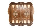 Dance of Sassoun Mount Ararat backgammon board - side profile showing the craftsmanship