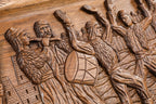 Dance of Sassoun Mount Ararat backgammon board - side profile showing the craftsmanship