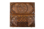 Ornamental Bas Relief backgammon board - corner detail of the board
