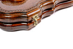 Rococo Crown Classic backgammon board - close-up of the carved design