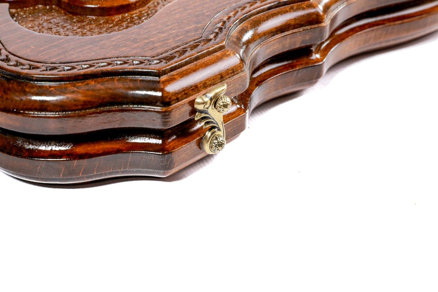 Wooden Backgammon Board Rococo Crown Classic 23.6" | 60 cm - Unumperfectus